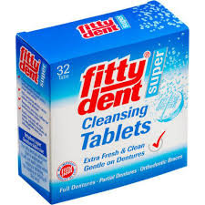Таблетки для очистки съемных зубных протезов Fittydent super tablets