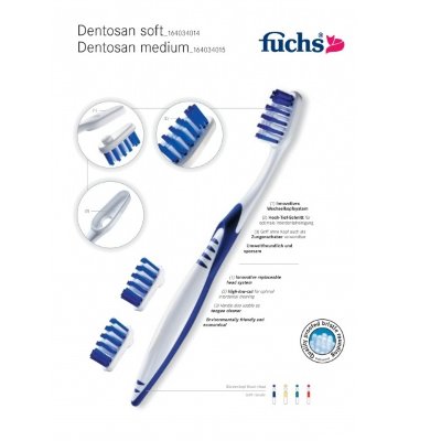 Зубная щетка Fuchs DentoSan  medium со сменными головками